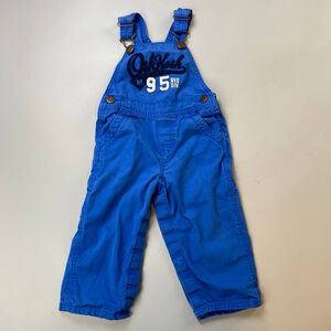 Baby OshKosh B'gosh Overalls 18 Months Blue Patch Logo Classic Vestbak 2010s